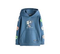 NEXT Ragazzo Minecraft - Felpa con Cappuccio Blu 7 Anni