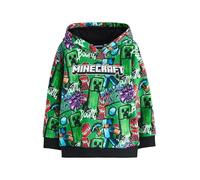 NEXT Ragazzo Minecraft - Felpa con Cappuccio Verde 12 Anni