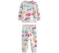 NEXT Ragazzo Pigiama Comodo in Pile Cath Kidson Red/Ecru White Cars 4 Anni-5 Anni