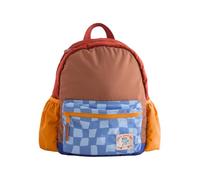NEXT Ragazzo Zaino Colourblock Check | Orange, One Size, Zipper