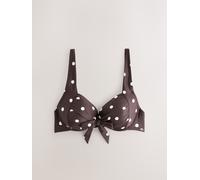 Next Reggiseno bikini imbottito con ferretto e farfallino sul davanti Marrone