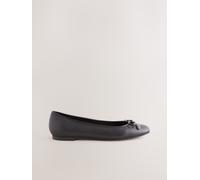 Next Round Toe Suede Leather Ballerina Shoes eu43 Nero