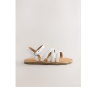 Next Sandali con lacci intrecciati uk1eu33 Bianco