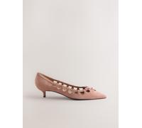 Next Sandali con tacco basso Forever Comfort in camoscio con intaglio eu355 rosa