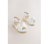 Next Sandali con zeppa e fiocco uk11eu29 Bianco