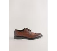Next Scarpe brogue Derby in pelle uk9eu43 Marrone