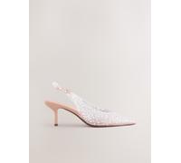 Next Scarpe con tacco a spillo Forever Comfort in vinile con dettagli gioiello e Sling back eu385 Bianco