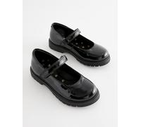Next Scarpe Mary Jane con suola spessa in pelle per la scuola uk3eu355 Nero