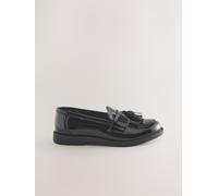 Next Scarpe per la scuola a mocassini in pelle con nappe uk25eu35 Nero