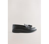 Next Scarpe per la scuola a mocassini in pelle con nappe uk3eu355 Nero
