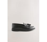 Next Scarpe per la scuola a mocassini in pelle con nappe uk55eu385 Nero