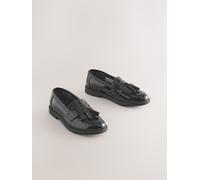 Next Scarpe per la scuola a mocassini in pelle con nappe uk95eu275 Nero