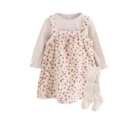 Next Set écru / verde scuro / bordeaux Bambini - Bimba - Bambina (taglie 92-140) - Abbigliamento - Abiti e gonne - Abiti Next 50