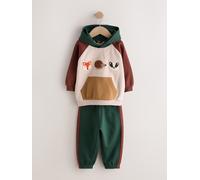 Next Set felpa con cappuccio e Pantaloni da jogging a blocchi di colore (3 mesi - 7 anni) 7480cm verde