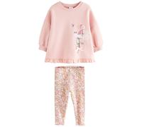 Next Set 'Frill Hem' verde scuro / arancione chiaro / rosa chiaro / bianco Bambini Next 98