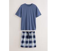 Next Set pigiama comodo in jersey a maniche corte blu