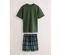 Next Set pigiama comodo in jersey a maniche corte medium verde