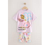 Next Set T Shirt e pantaloncini da ciclista (3-16anni) 158164cm Viola