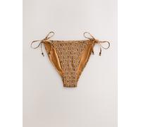 Next Slip bikini con laccetti laterali arricciati 48 giallo