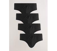 Next Slip essenziali in cotone di alta qualità 4 confezione small Nero