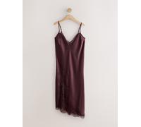 Next Sottoveste in raso con dettagli in pizzo 46 rosso