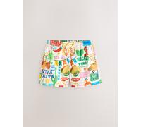 Next Stampa Shorts da bagno 5 pollici Bianco