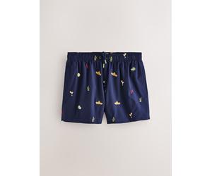 Next Stampa Shorts da bagno testurizzati large blu