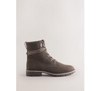 Next Standard/Wide Fit Casual Lace-Up Ankle Boots Marrone
