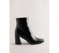 Next Stivaletti alla caviglia Forever Comfort con punta quadrata e texture. eu38 Nero