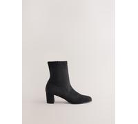 Next Stivaletti alla caviglia Forever Comfort in Pelle scamosciata sintetica con punta arrotondata e calza eu385 Nero