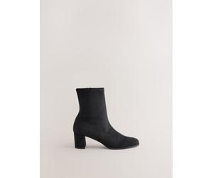 Next Stivaletti alla caviglia Forever Comfort in Pelle scamosciata sintetica con punta arrotondata e calza Nero