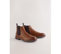Next Stivali Chelsea in pelle casual uk10eu44 Marrone