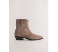 Next Stivali western in pelle scamosciata Forever Comfort Marrone