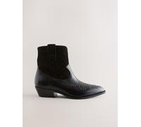 Next Stivali western in pelle scamosciata Forever Comfort Nero