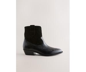 Next Stivali western in pelle scamosciata Forever Comfort Nero