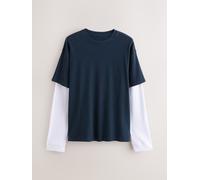 Next T Shirt a Manica lunga con Lupetto small blu