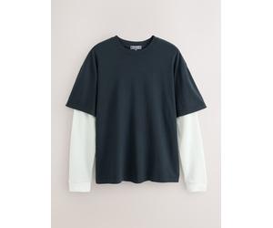 Next T Shirt a Manica lunga con Lupetto xlarge Nero