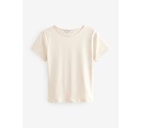 Next T Shirt a maniche corte con Girocollo e motivo Slinky Soft Touch 46 crema
