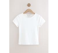 Next T Shirt a maniche corte con Girocollo e motivo Slinky Soft Touch 50 Bianco