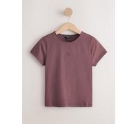 Next T Shirt a maniche corte con Girocollo e motivo Slinky Soft Touch 50 Marrone