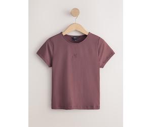 Next T Shirt a maniche corte con Girocollo e motivo Slinky Soft Touch 50 Marrone