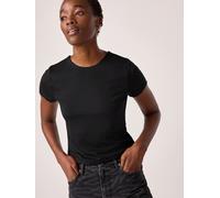 Next T Shirt a maniche corte con Girocollo e motivo Slinky Soft Touch 52 Nero