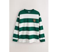 Next T-shirt a maniche lunghe a righe orizzontali verde