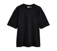 NEXT T-Shirt da Uomo in 100% Cotone, Tessuto Pesante, Design con Girocollo Nero M