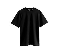 NEXT T-Shirt da Uomo in 100% Cotone, Tessuto Pesante, Design con Girocollo Nero M