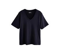 NEXT T-Shirt Donna con Scollo a V Ampio in Cotone e Modal Marina Militare M
