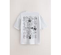 Next T Shirt Felix il gatto large Bianco