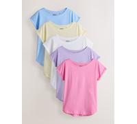 Next T-Shirt in cotone con maniche a cappuccio 5 confezione large rosa