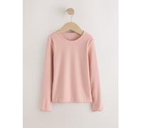 Next T-shirt in misto cotone Manica lunga a coste (3 mesi - 7 anni) 6268cm rosa