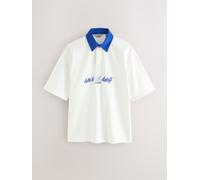 Next Testo Grafica MODIFICA Maglia da rugby oversize large Bianco